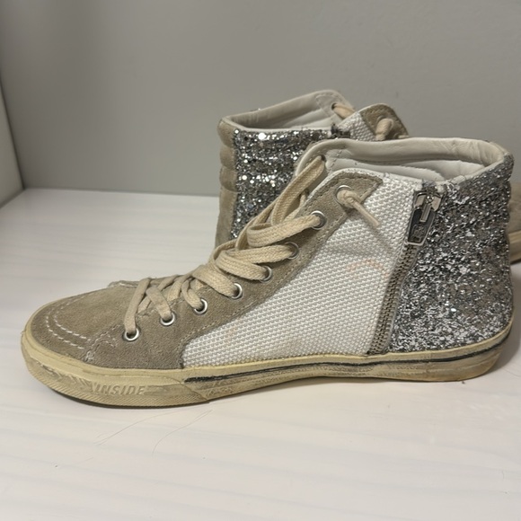 Golden Goose Slide Double Quarter Silver / White / Marble - Picture 6 of 11